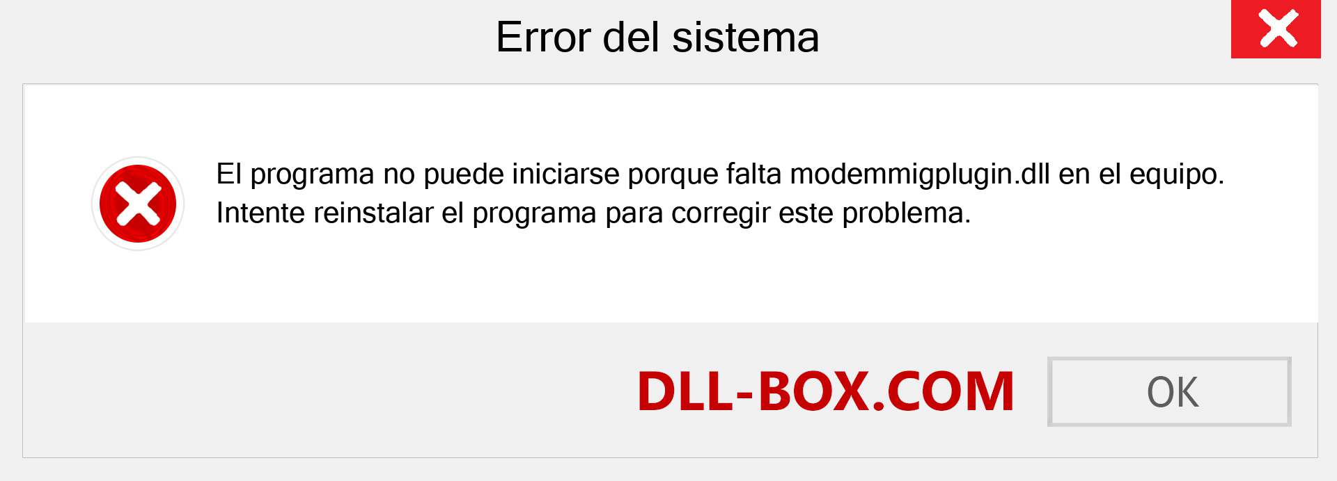 ¿Falta el archivo modemmigplugin.dll ?. Descargar para Windows 7, 8, 10 - Corregir modemmigplugin dll Missing Error en Windows, fotos, imágenes